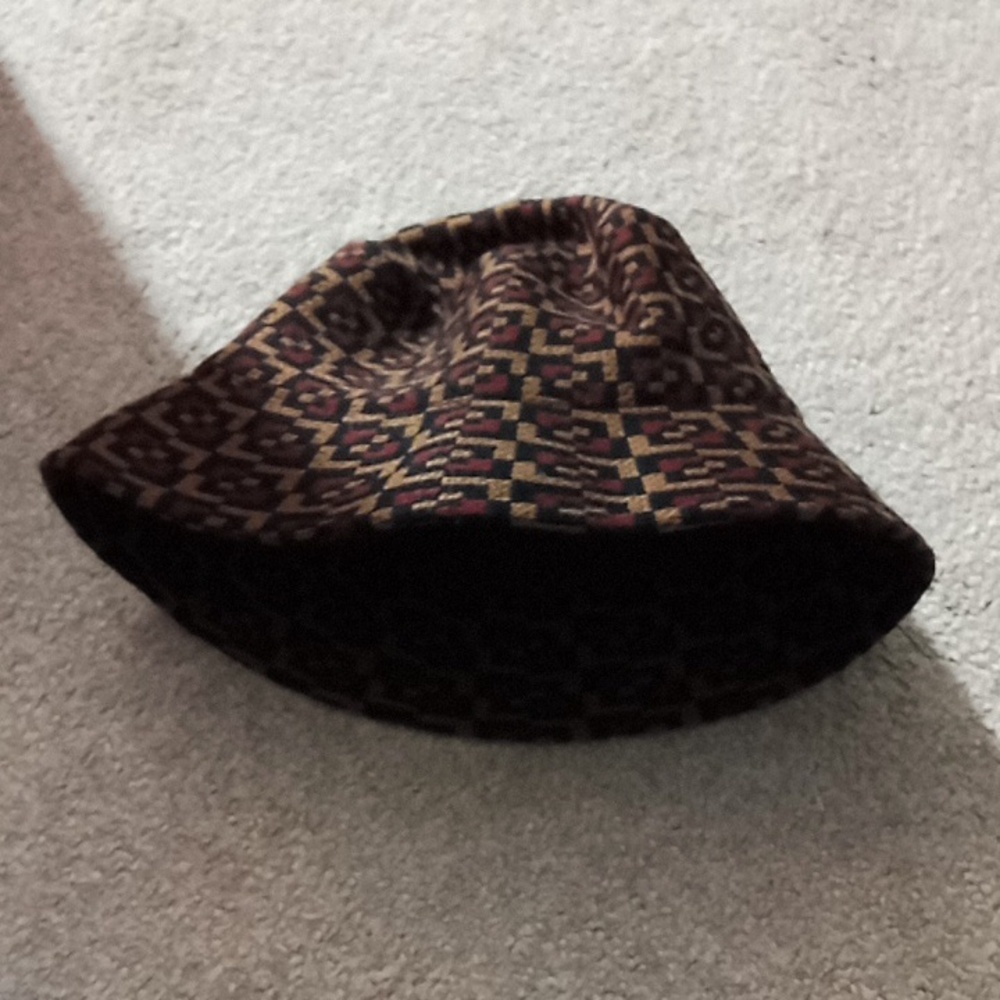 Korean Bucket Hat - Brown and Purple